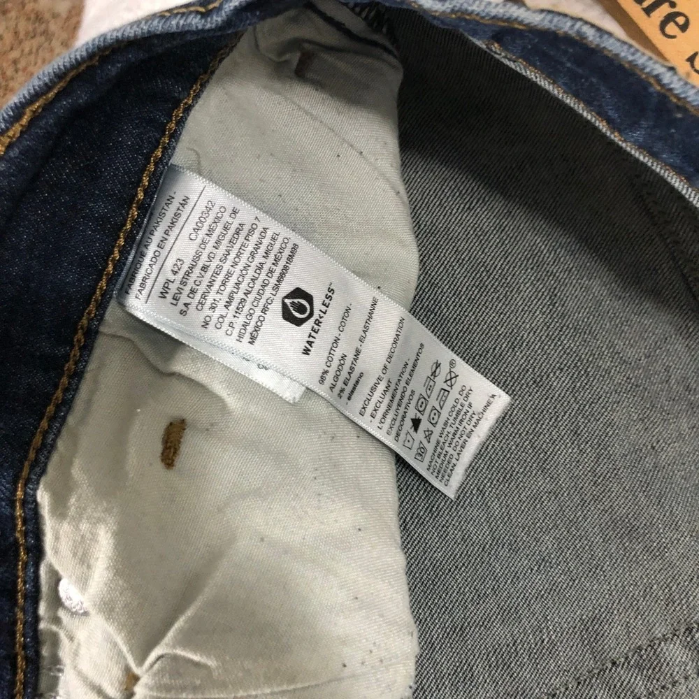 Signature by Levi Strauss Men Dark Wash Straight‎ Leg Jeans W40 L30 Gold Label